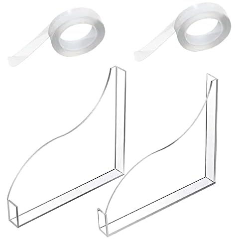 Khakho Acrylic Bath Splash Guard Set, Clear Shower Splash Guard, Bath Corner Guard, Bath Sink Guard Cover