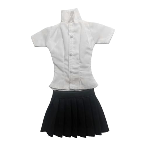 CoudarTitie Elegante Conjunto de Manga Corta Y Falda para Muñecas de 30 Cm (12 Pulgadas) - Chic, Falda Negra