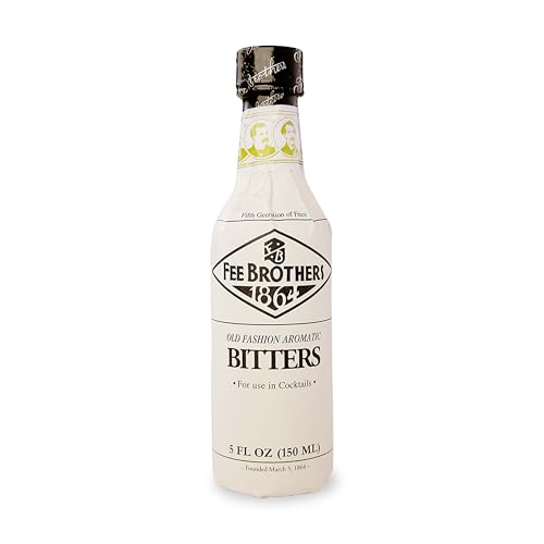 Fee Brothers Old Fashion Cocktail Bitters - Aromatic Cocktail Mixer & Concentrated Flavoring, Gluten Free, Vegan-Friendly, 5 fl oz