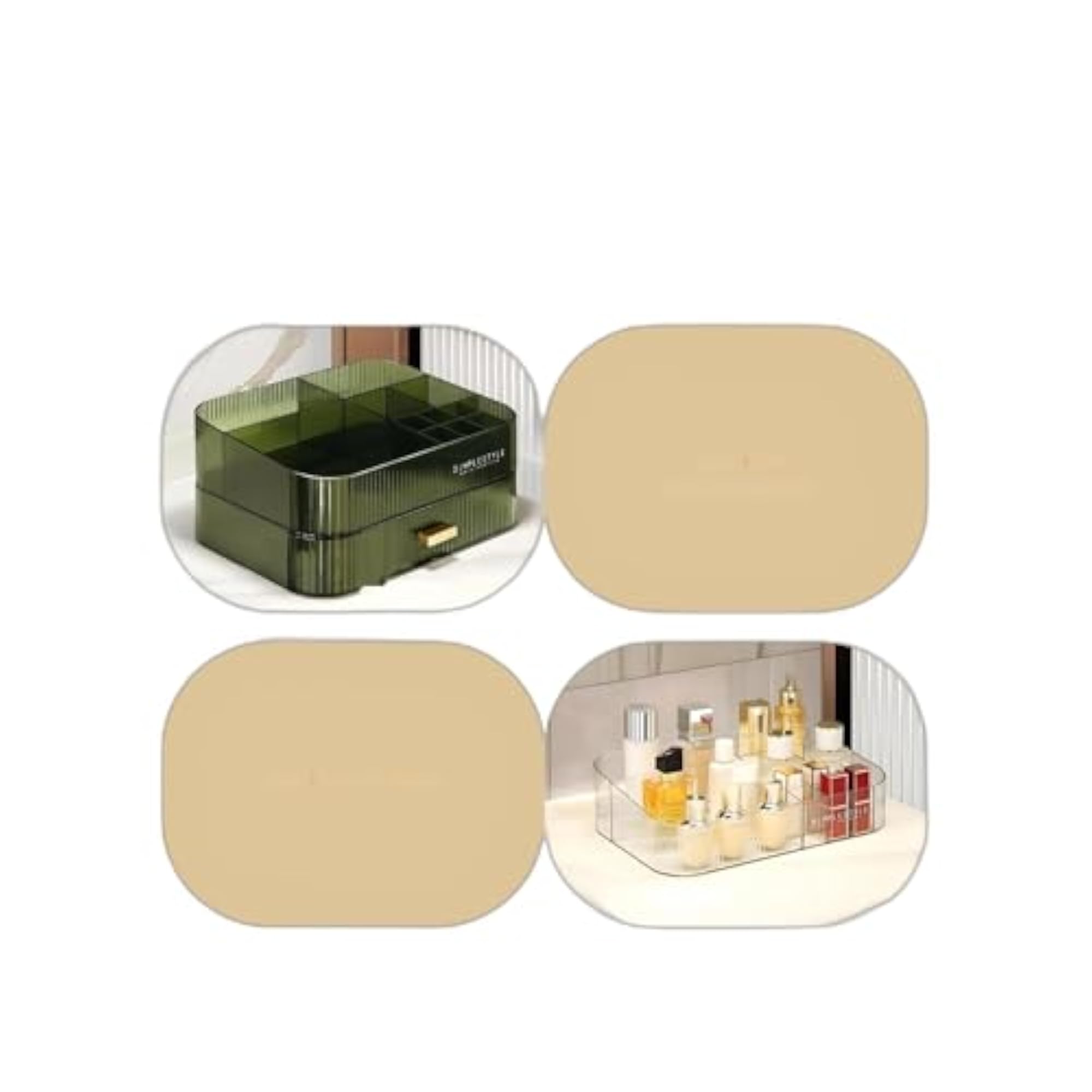 Makeup Organizer with Waterproof Drawer, Black