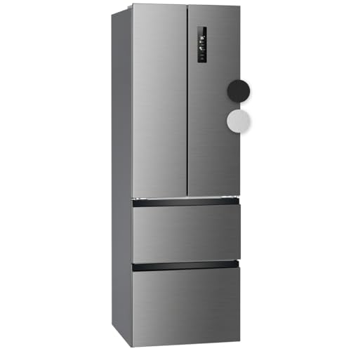 Bomann® French Door Kühlschrank No Frost | Kühl-Gefrier-Kombinationen mit Total No Frost | Kühlschrank mit Gefrierfach 400L | Side by Side Kühlschrank mit MultiAirflow-System | KG 7354 inox