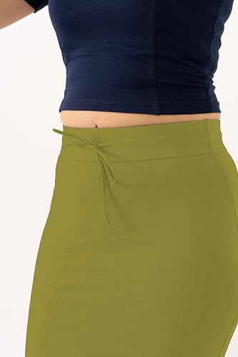 Image of DESI GIRL Cotton Lycra Stretchable Saree Shapewear Petticoat with Drawstring for Women | Fishcut Saree Petticoat with Side Slit for Easy Movement | Saree Shaper | Long inskirt