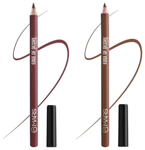 Image of MARS Matte Lip Liner One Swipe Smooth Long Lasting Lip Pencil (1.4gm) (04-SCANDALOUS BROWN) Matte Lip Liner One Swipe Smooth Long Lasting Lip Pencil (1.4gm) (12-BROWN MOCHA)