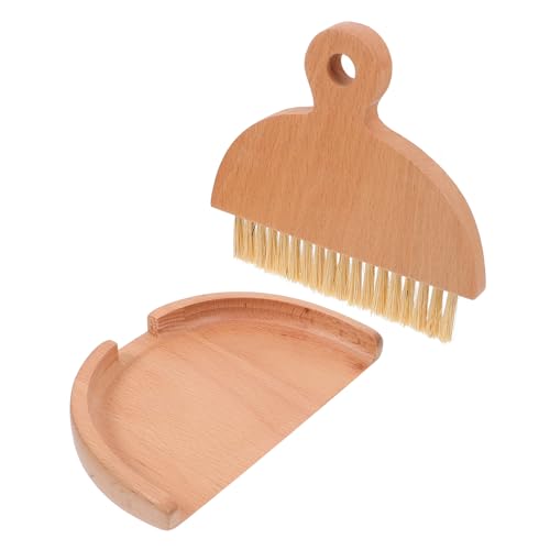 GAROZATION Mini Set Scopa e Paletta Per Pulizia Tastiere e Interni Auto, Spazzola a Setole Resistenti, Dimensioni Ridotte Per Angoli e Prese D’aria, Strumenti Per Dettagli Desktop e Smartphone