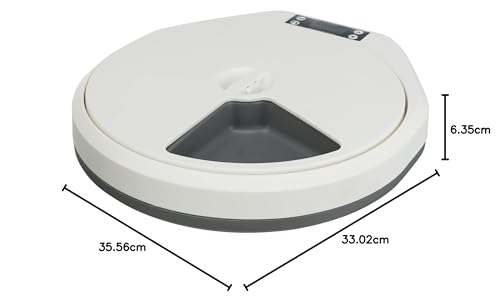 TRIXIE einstellbarer Futterspender 'Futterautomat TX4+1, 5 × 0,25 l/34 × 6 × 39 cm, weiß/grau' - 24384