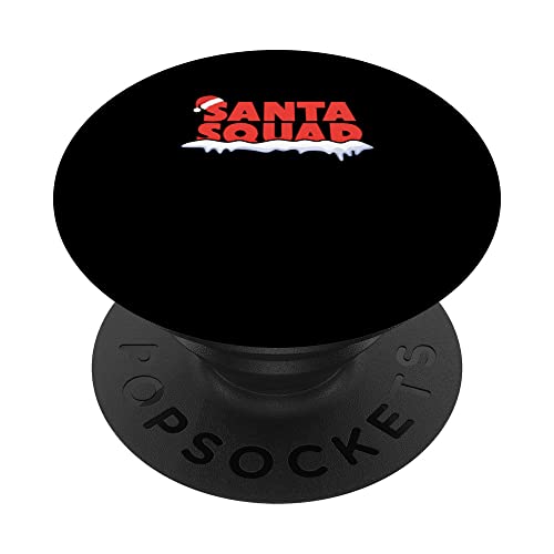 Ho Ho Ho Christmas Santa Crew - Funny Santa Squad PopSockets Swappable PopGrip, Black