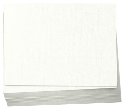 Cartulina de lino natural Hamilco contra tarjetas endebles que se doblan y absorben mala tinta