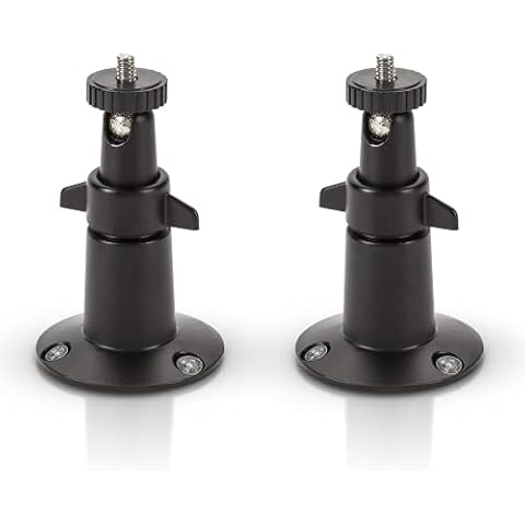 Wasserstein Adjustable Indoor/Outdoor Security Metal Wall Mount for Arlo Pro, Arlo Pro 2, Arlo Ultra, and Other Compatible Models (2 Pack, Black) Cover