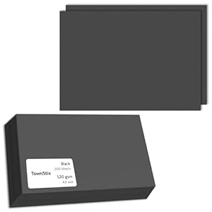 TownStix 200 Blatt Tonpapier Schwarz A3