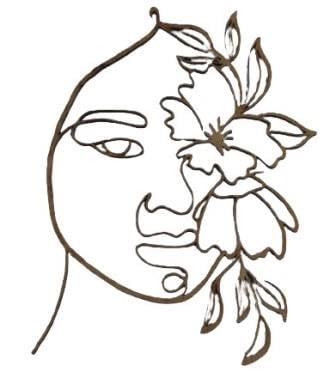Creando Silueta DM Mujer Flores Medio Rostro 13,5x20cm.