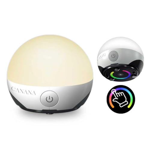 CANANA ランタン LEDランタン キャンプランタン【業界初タッチセンサー式&レインボーライト】 充電式 7色切替 作業灯 高輝度 無段階調光 輝度記憶 IPX65防水 マグネット内蔵 小型 キャンプ アウトドア 登山 夜釣り 防災 停電 緊急 非常用 LEDライト 日本語取扱説明書 ホワイト