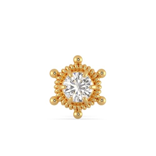 Malabar Gold & Diamonds Yellow Gold Nose Pin for Women 22 k | 22k BIS Hallmark (916) Nose Stud for Women and Girls with Piercing - Image 2