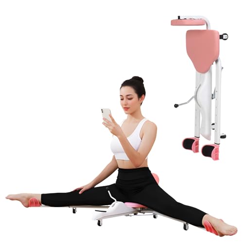 gihusrzx Split Machine, Leg Stretcher Split Machine for Flexibility Versatile, Machine Stretching Trainer for Flexibility, for Ballet, Ballet Dance, Cheerleading Dance, Gymnastics, Yoga Pink 2