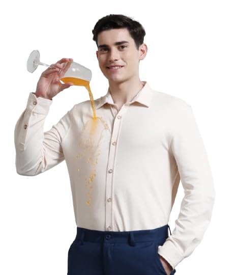 TURMS Water Repellent Men's Knitted Shirt | Anti Stain Anti Odor C...