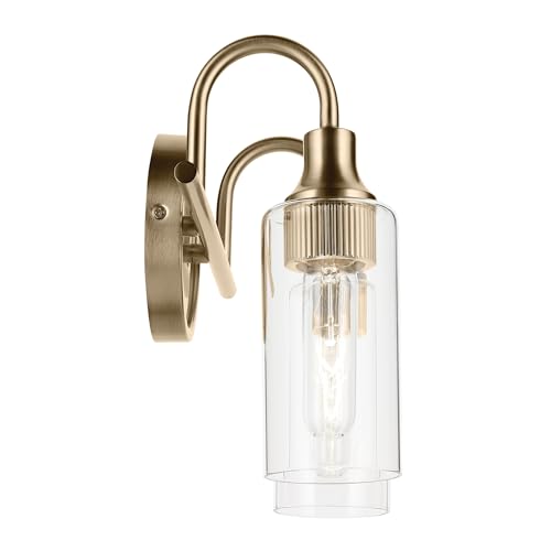 Image of Kichler Kavi 2-Light Bathroom Vanity Light, Champagne Bronze