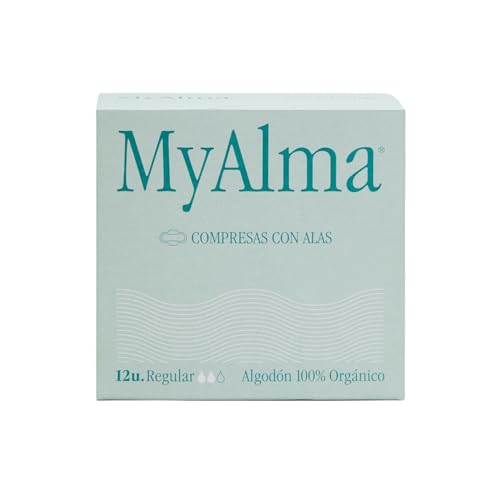 Compresas de Algodón Orgánico con Alas - Extra Absorbentes y Transpirables - Protección Segura para Flujo Abundante y Nocturno - Hipoalergénicas y Biodegradables (Bajo)