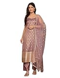 Set completo: include uno sfondo tono su tono abbinato e dupatta per un aspetto coeso ed elegante.
