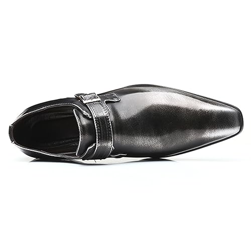 Men's Formal Oxford Shoes Slip On Single Strap Buckle Leather Low Top Business Work Shoes Fashion Shoes for Prom Wedding Formal Shoes4