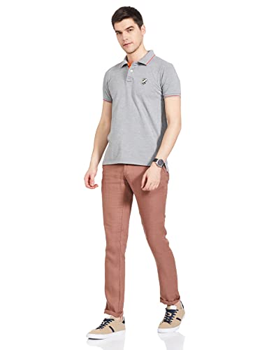 Image of Blackberrys Men Blue Solid Trousers