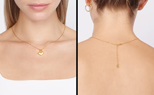 Jewelry Atelier Gold Filled Pendant Necklace Collection - 14K Yellow Gold Filled Pendant Necklace with Solid Clip Chain for Women (Different Sizes and Styles with Extension/Adjustable Chain)4