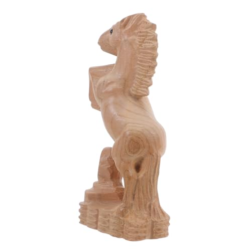 Gatuida Holzpferd Deko Figur Handgeschnitztes Sich Aufbäumendes Pferd...