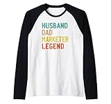 Homme HUSBAND DAD MARKETER LEGEND - FATHERS DAY Manche Raglan