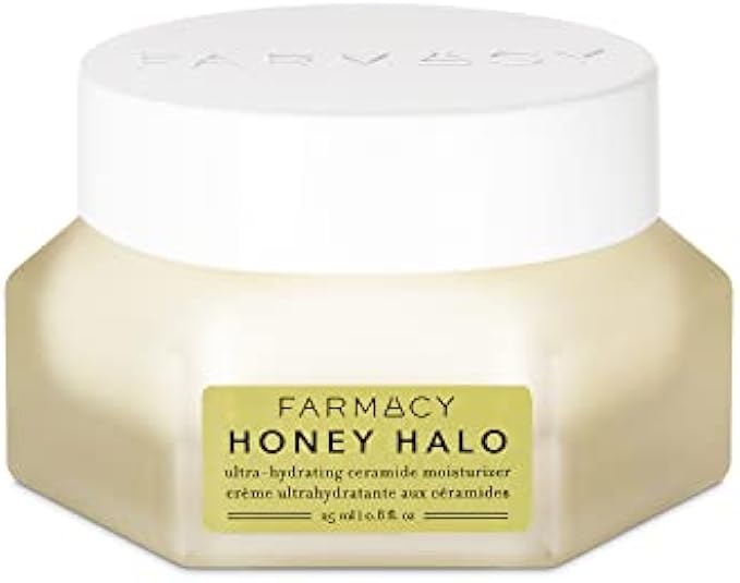 Farmacy Ceramide Face Moisturizer - Honey Halo Hydrating Facial Moisturizer for Dry Skin - Plumps, Soothes + Restores Skin with Potent Ceramides + Buckwheat Honey for a Dewy, Healthy Glow (25ml)