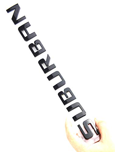 Image of Aimoll 1x Suburban Letter Emblems ABS Badge Replacement for Gm Suburban Chevrolet Glossy Shiny New (Black)