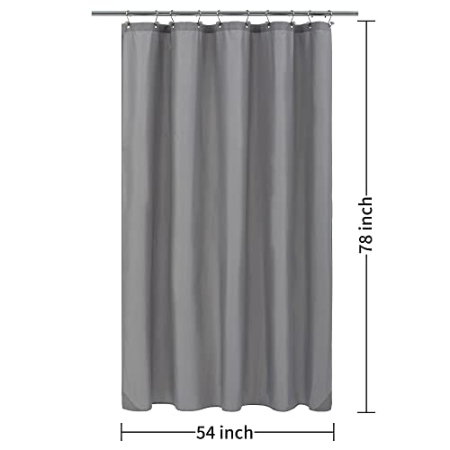 Image of ALYVIA SPRING 54x78 Stall Waterproof Fabric Shower Curtain or Liner Grey