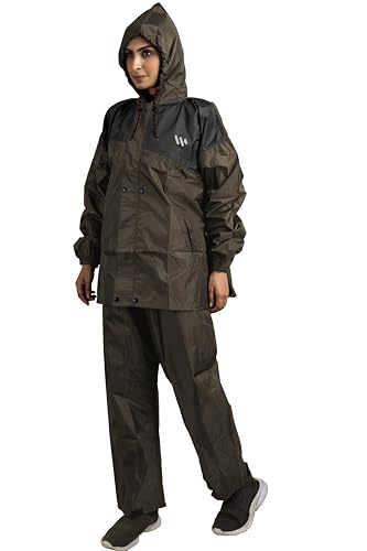 Image of Ranger Unisex 1 Set Rain Suit with Hooded Jacket & Trouser | TPU Coated Bike Riding Wear with Seam Sealed Protection