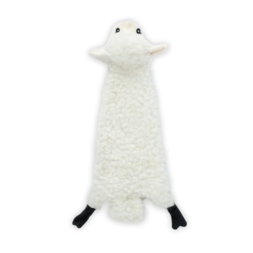 Image of Best Pet Supplies 2-in-1 Fun Skin Stuffless Dog Squeaky Toy Sheep, Large