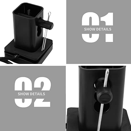 Qezodsx 2 Inch Trailer Truck Hitch Towing Receiver Cover Smoked Lens 15 Led Brake Light #TOP6