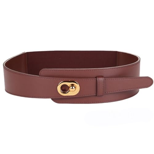 HBJWOV Suit Belt Women's Cowhide Decorative Coat With Dress Sweater Wide Waistband Outer Belt Women's(D)