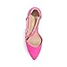 DREAM PAIRS Women's Closed Pointed Toe Low Chunky Heels Pumps Ankle Strap Wedding Business Dressy Shoes,Size 8,HOT Pink-Suede,SDPU2354W