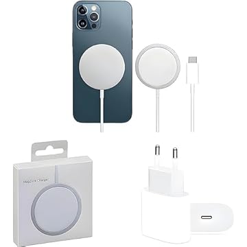 Kit Carregador Magnético Indução + Fonte USBC 30W Compatível iPhone XR 11 12 13 14 15 Pro Max Plus