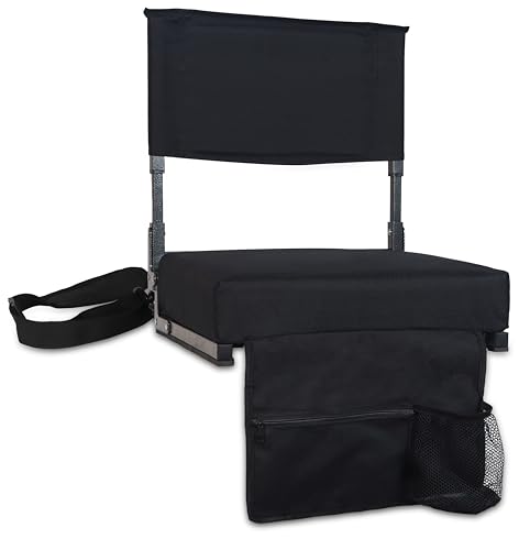 JST GAMEZ Stadium Seats with Back Support, Bleacher Chairs with High Back and Thick Cushion, Padded...