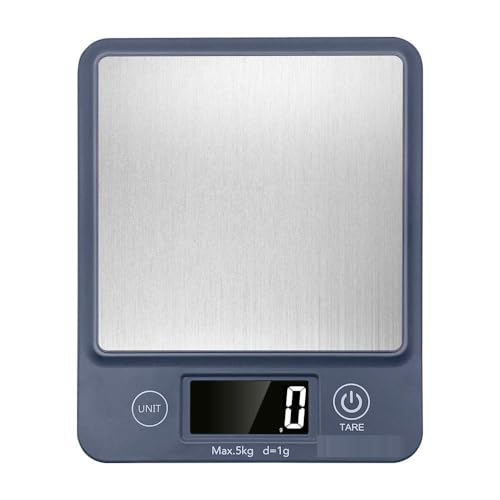 Image of MCP Healtherare Kitchen Scale for Cooking Baking USB Rechargable Food Scale Multifunction High Accuracy, Portable and Tare Function, 11lb /5kg Baking Grey