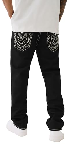 True Religion Men's Ricky Single Needle Flap Sashiko BK Pocket 1/2"2