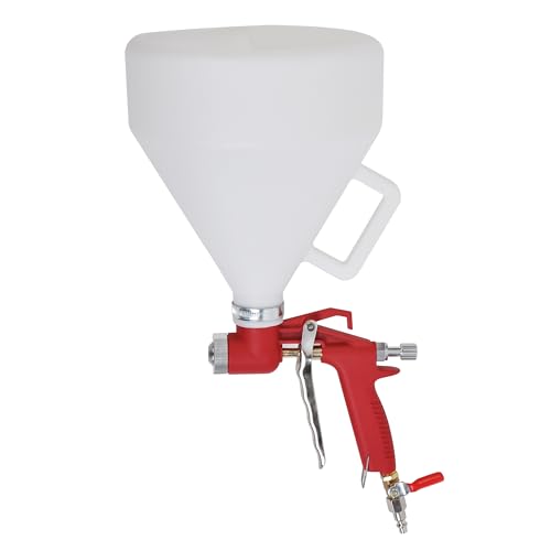 1.45 Gallon Air Texture Gun, Drywall Texture Sprayer with 3 Nozzle 4.0mm, 6.0mm, 8.0mm, Air Hopper Spray Gun with 8mm and 12mm Air Inlet