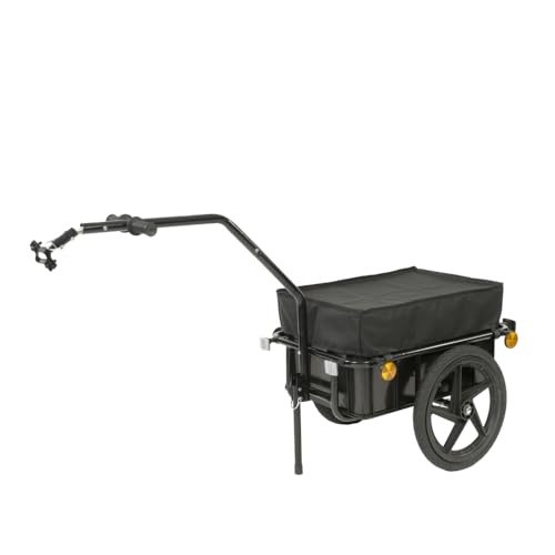 UK Custom Covers Bike Trailer Trolley With Drop Down Foot Stand (Black)