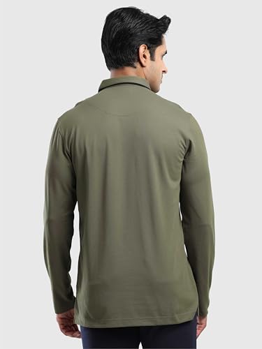 Image of STELLERS Men's Full Sleeve Polo T-Shirt | Premium Cotton | streatchable | Enzyme bio Washed | Feather Touch Feel | Sustainable