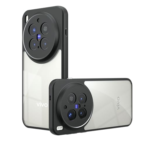 MTRIEBA Compatible with vivo X300 Pro Phone Case [with 1* Screen Protector][Drop-Proof Shockproof, Anti-Yellowing, Dustproof] Transparent