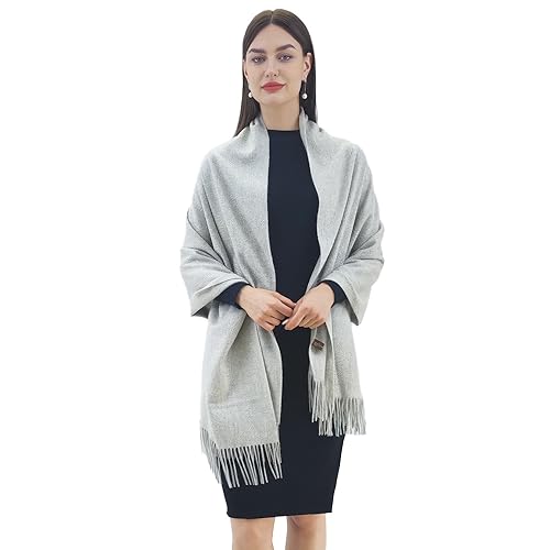 DANA XU 100% Cashmere Wrap Wool Extra Large Pashmina Shawl Scarf for Women Winter Oversized Floral Blanket3