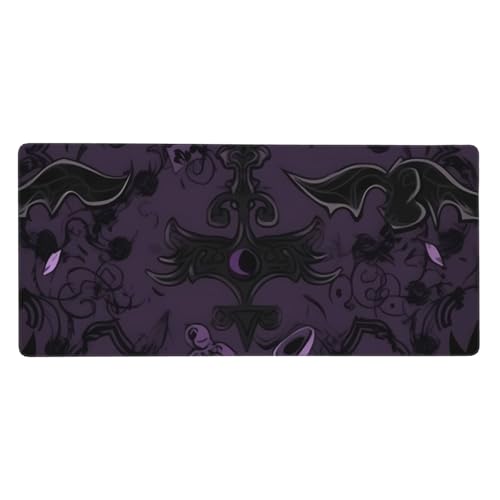 Tapis de souris de jeu XXL imperméable et antidérapant violet noir