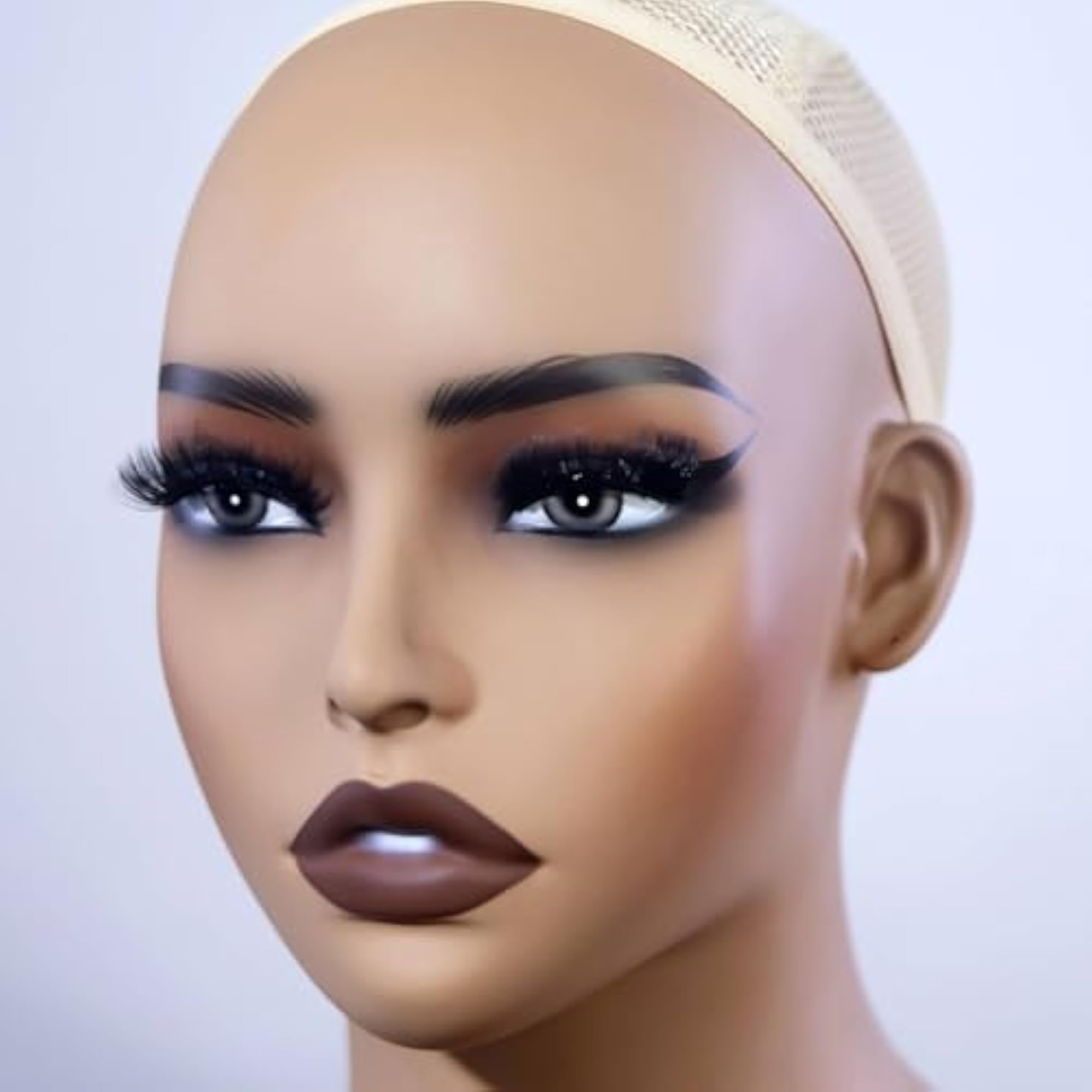 Matte Finish PVC Bust Display Stand for Hairpieces