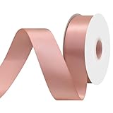 BVIEAKD Dusty Rose Satin Ribbon 1-1/2' X 50 Yards Solid Color Double Faced Ribbons Perfect for Crafts Wedding Decor Bow Making Arts Sewing and More