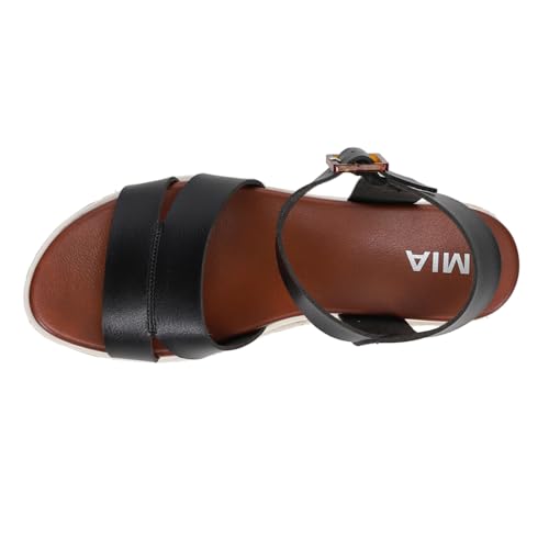 MIA Evana Women's Sandal, 9 B(M) US, Black4