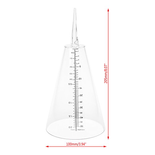 Outdoor Rain Gauge, Plastic Clear Conical Rain Measure Gauge Meter For Garden Yard With Stake, Easy To Read #TOP1