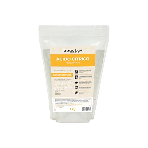 Beauty Plus, Acido Citrico Naturale in Polvere, Prodotto Biologico, Ideato per uso Domestico, Ammorbidente Ecosostenibile, Made In Italy, 1 Kg