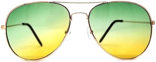Image of OWL Aviator Pilot Sunglasses for Women and Men Size Medium Gold, Black, Silver, Bronze, Colorful Metal Frame